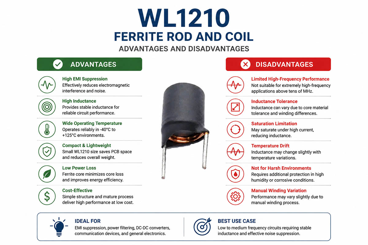 Ferrite Rod And Coil advaantage and disadvantage