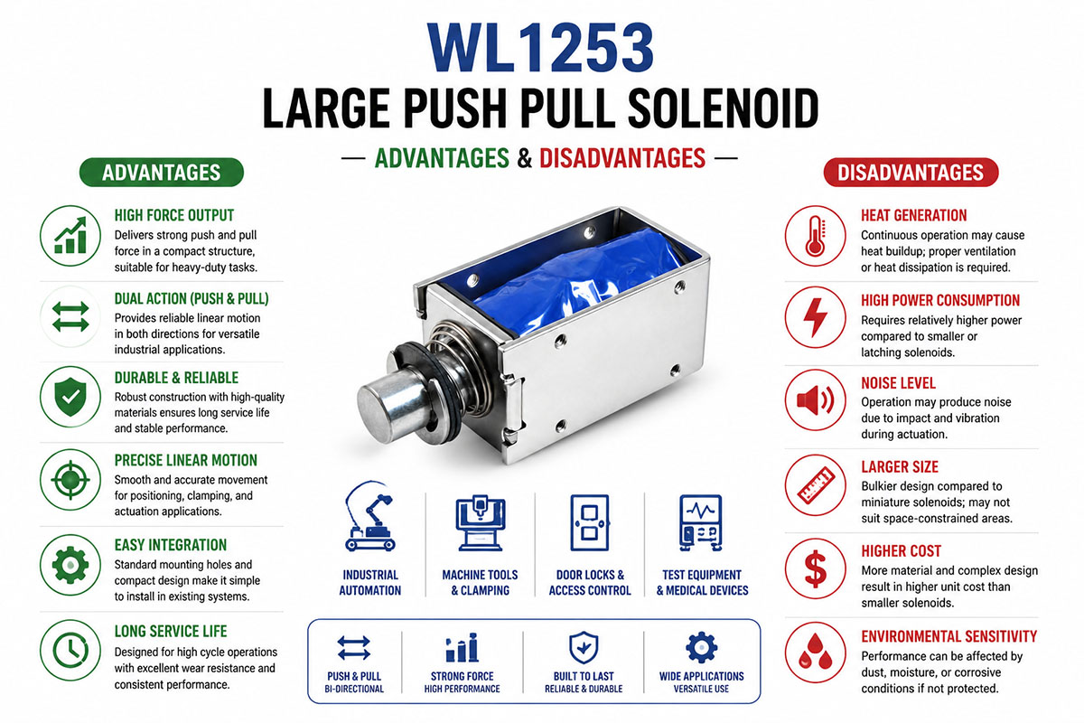 Large Push Pull Solenoid Advantage and Disadvantage