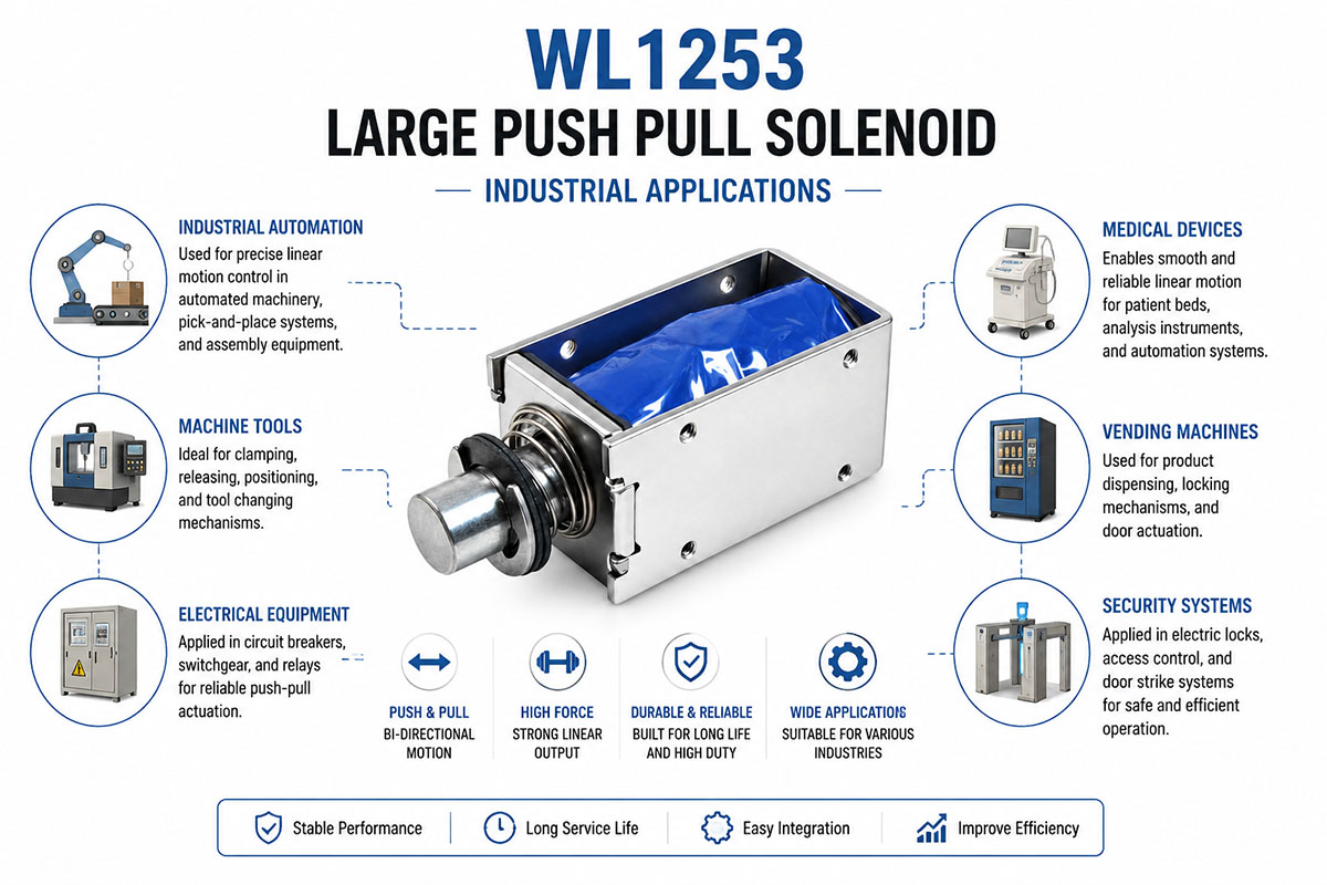 Large Push Pull Solenoid Industrial Application