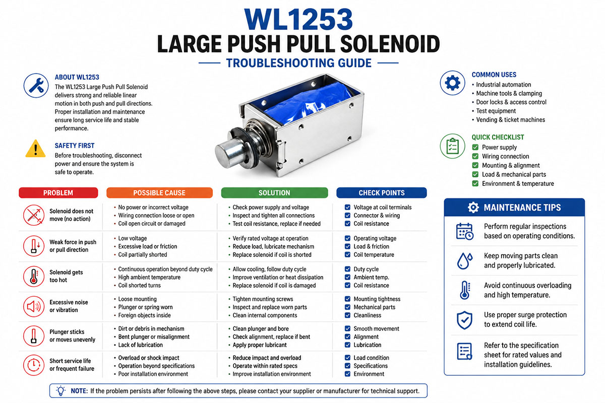 Large Push Pull Solenoid Troubleshooting Guide