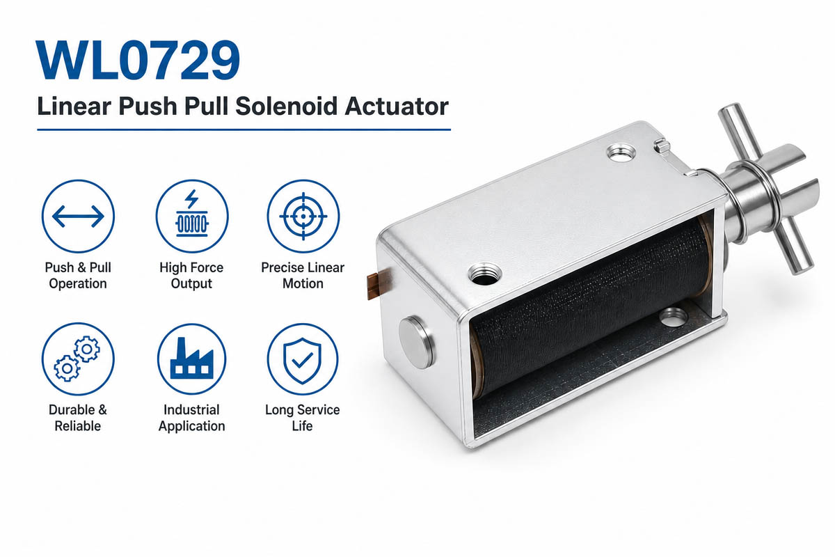 Linear Push Pull Solenoid Actuator Industrial Application
