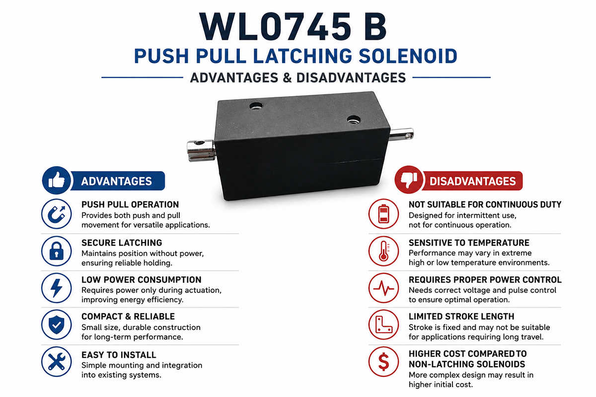 Push pull latching solenoid advantage and disadvantage
