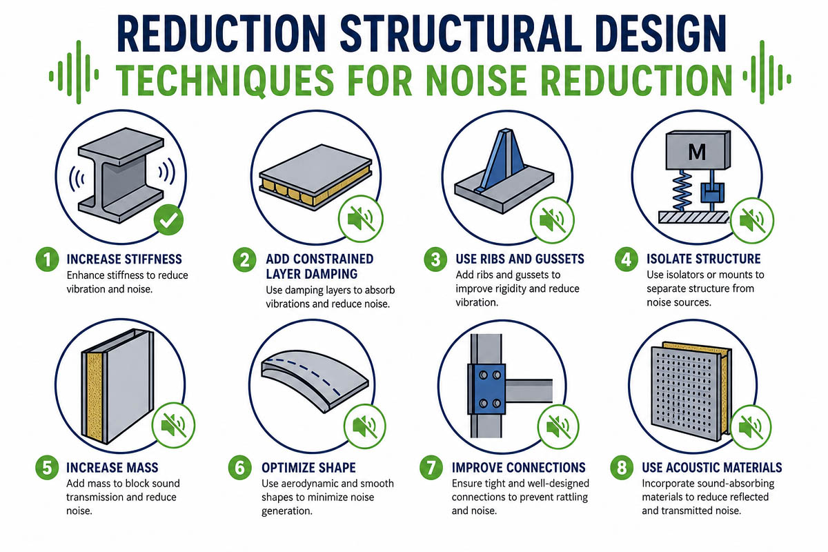 Reduction Structural Design Techniques for Noise Reduction
