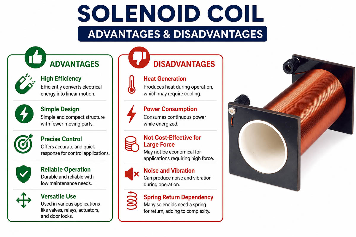 Ventajas y desventajas de la bobina solenoide