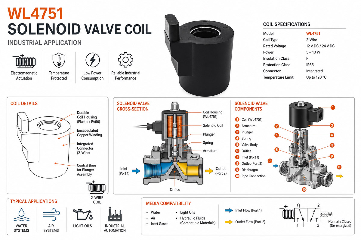 Solenoid Valve Coil Industrial Application