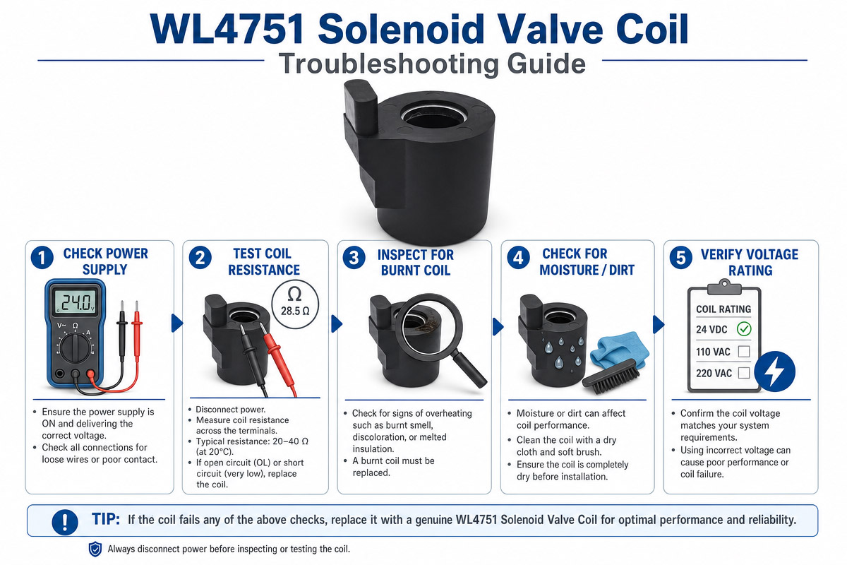 Solenoid valve coil Troubleshooting Guide