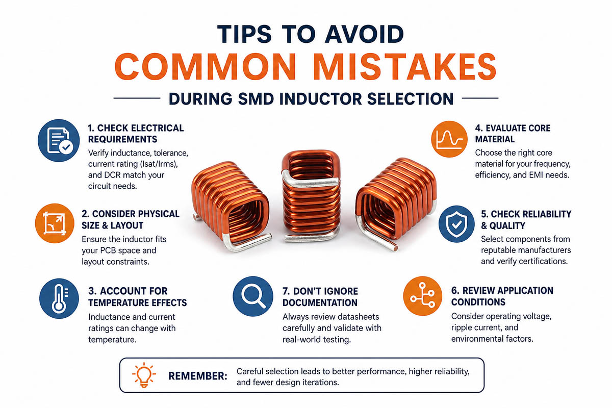Tips to avoid Common Mistakes During SMD Inductor Selection