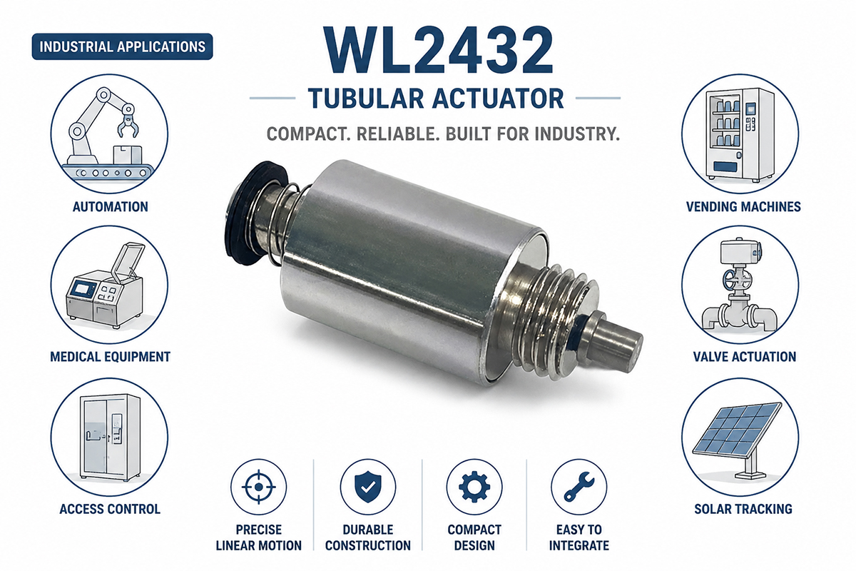 Tubular Actuator Solenoid for industrial application