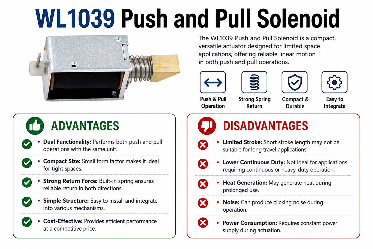 WL1039 Push and Pull Solenoid advantage and disadvantage