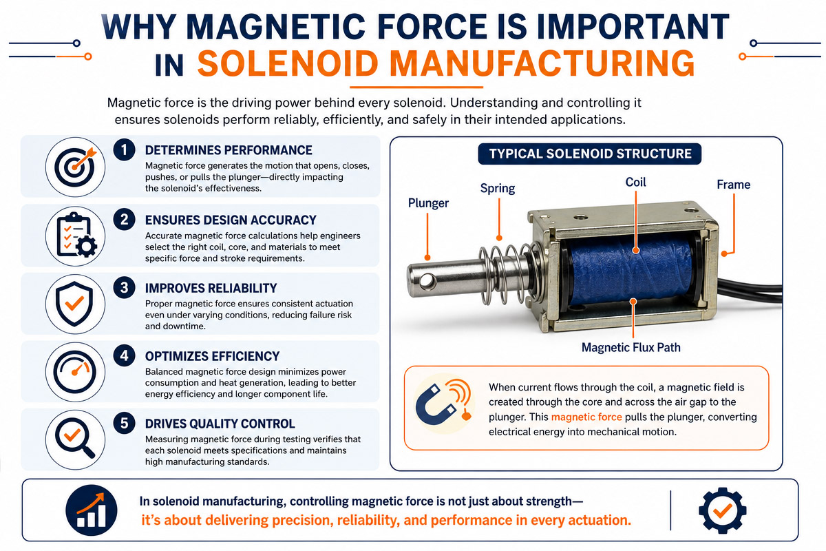 Por qué la fuerza magnética es importante en la fabricación de solenoides