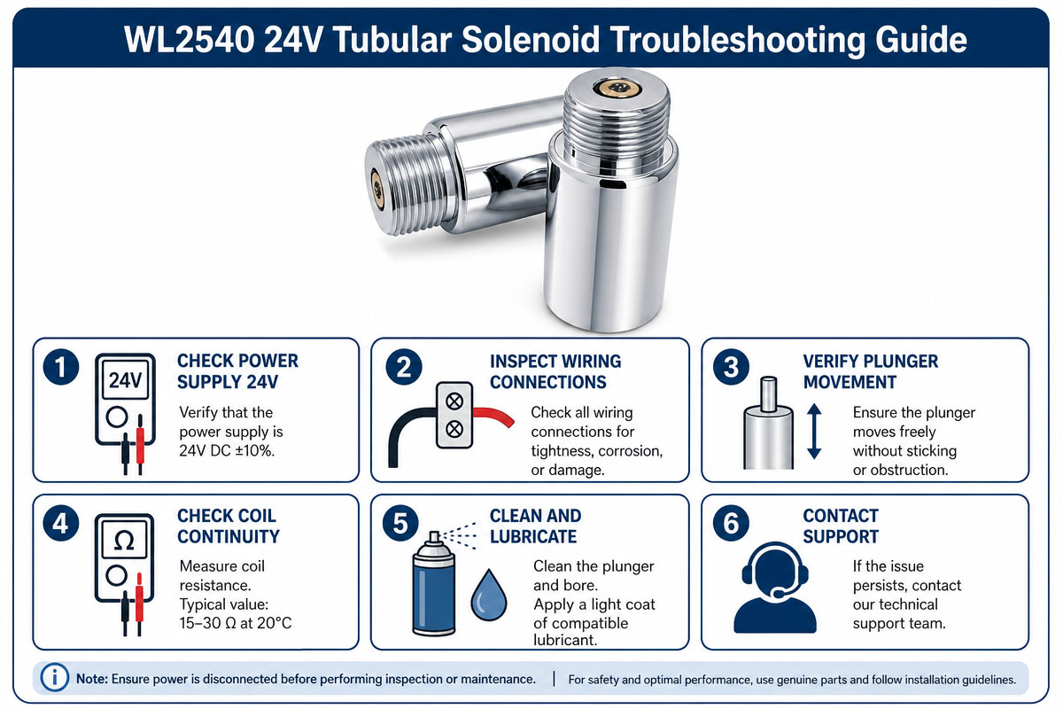 Gabay sa Pag-troubleshoot ng 24V Tubular Solenoid