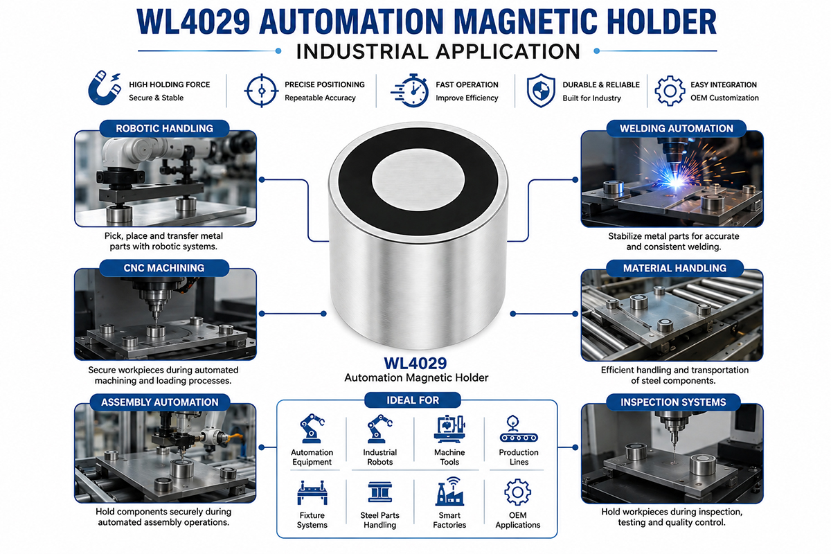 Automation Magnetic Holder for CNC Machine Applications
