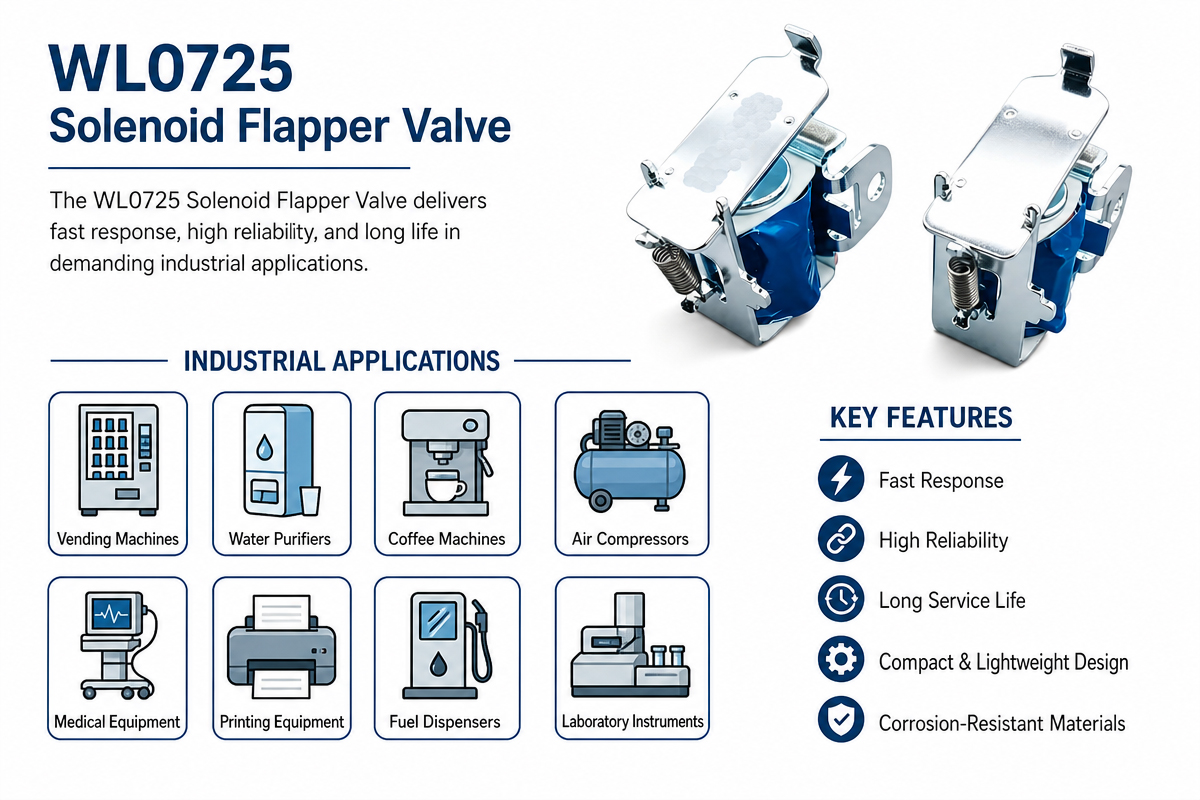 Compact Solenoid Flapper Valve Industrial Application