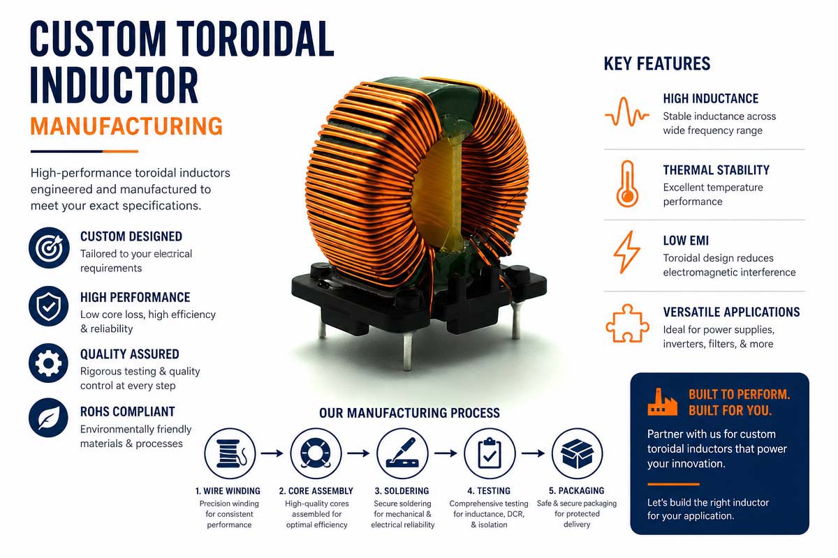 Fanamboarana Inductor Toroidal namboarina manokana