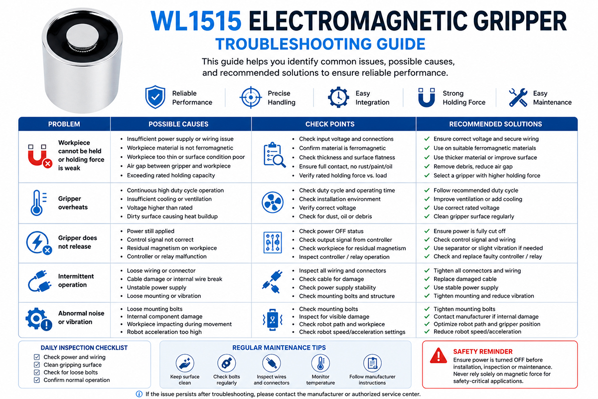 Electromagnetic Gripper for Robotic Pick and Place Tips