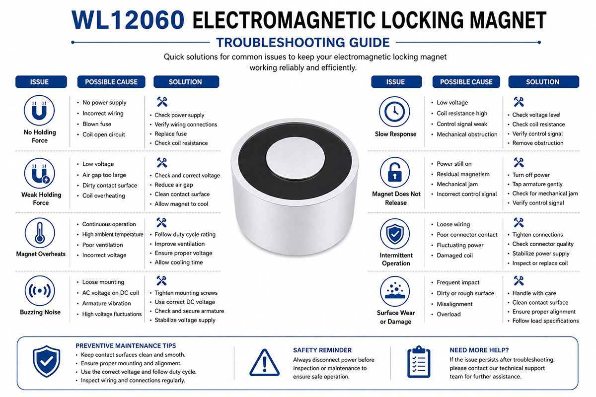 Electromagnetic Locking Magnet Troubleshooting Guide Use