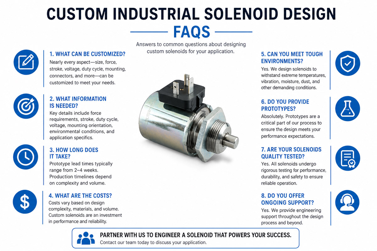 FAQs about Custom Industrial Solenoid Design
