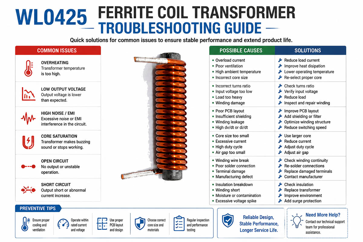 Ferrite Coil Transformer Troubleshooting Solutions