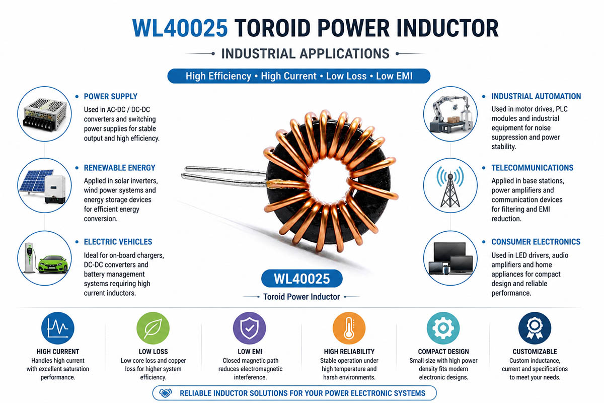 High Performance Toroid Power Inductor Applications