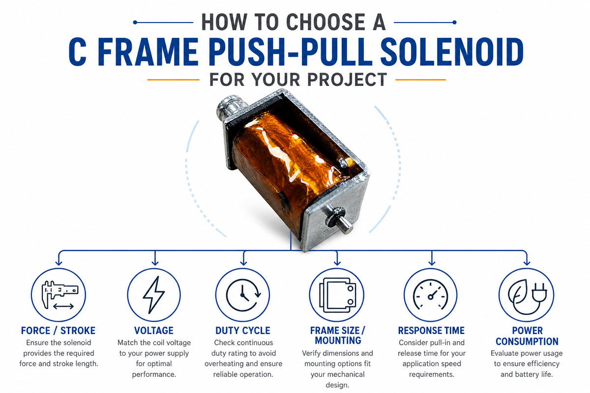 Paano Pumili ng C Frame Push-pull Solenoid