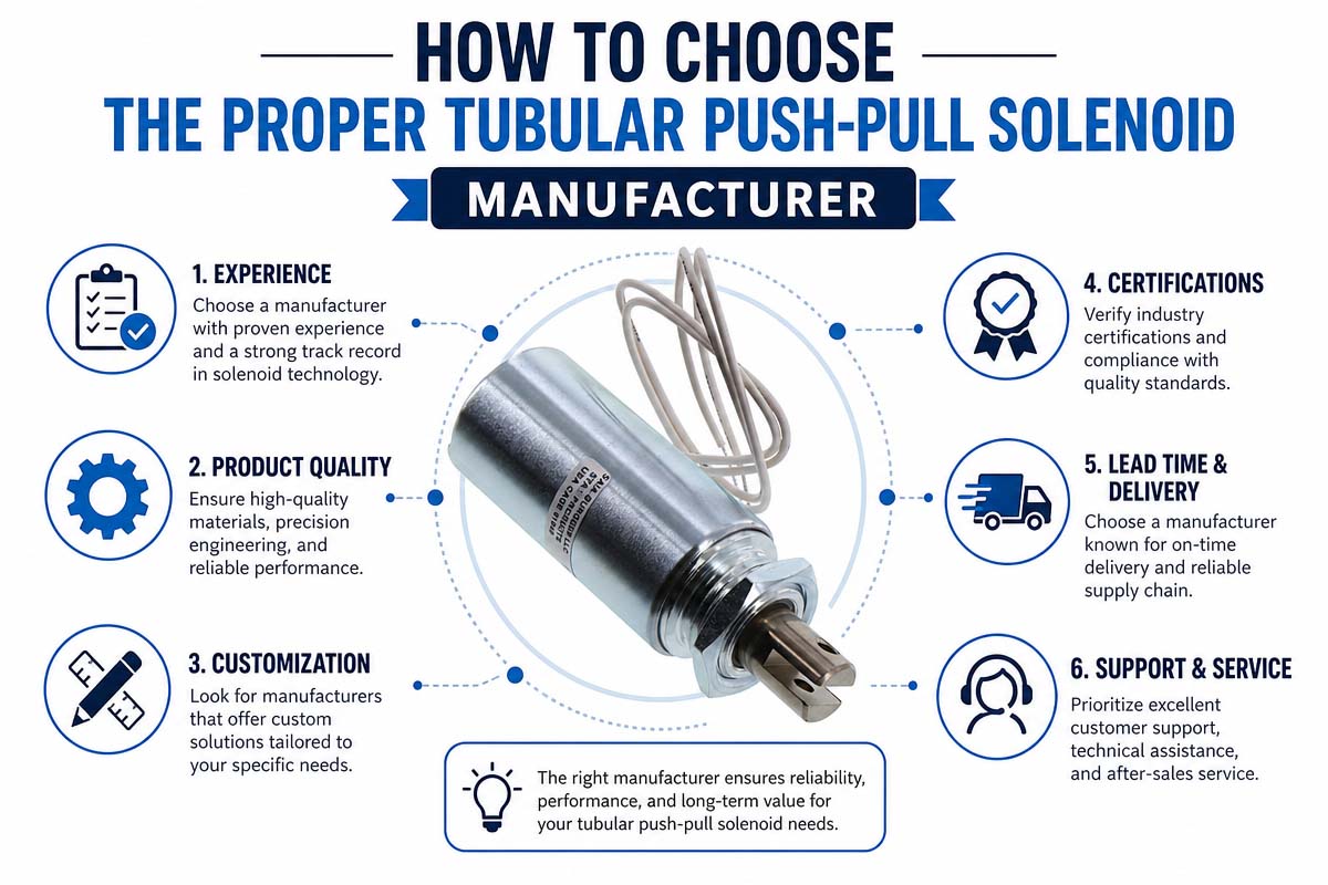 Cara Memilih Produsen Solenoid Dorong-Tarik Tubular yang Tepat
