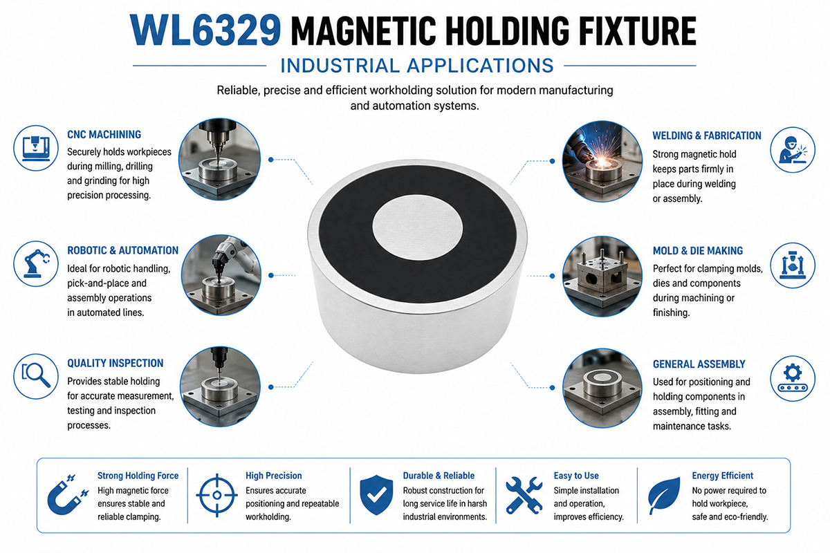 Permanent Magnetic Holding Fixture for Industrial Guide