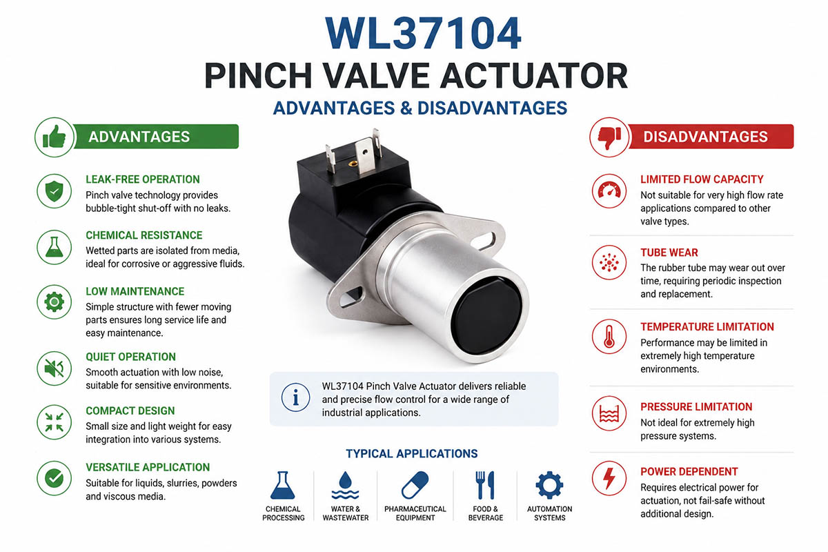 Pinch Valve Actuator Advantage and Disadvantage
