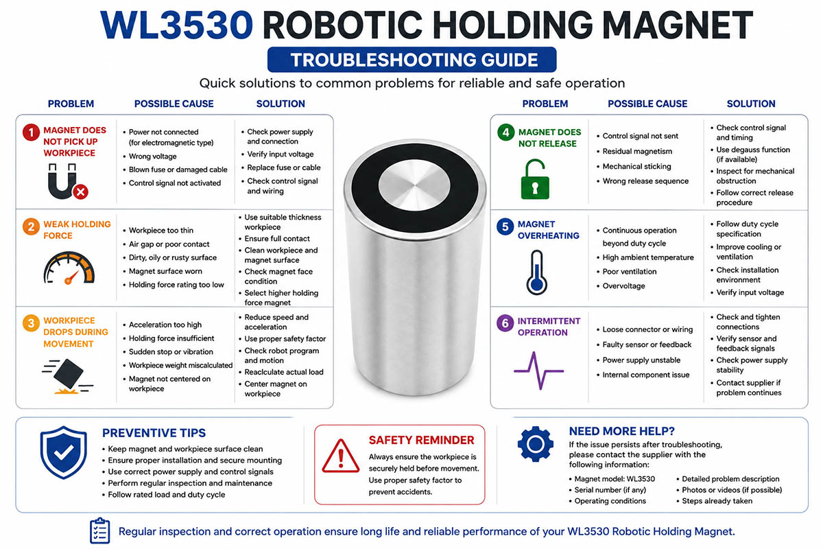 Robotic Holding Magnet for Robotic Handling Equipment
