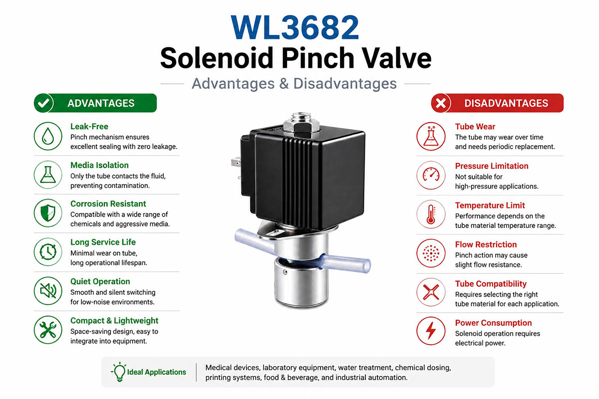 Solenoid Pinch Valve Advantage and Disadvanage