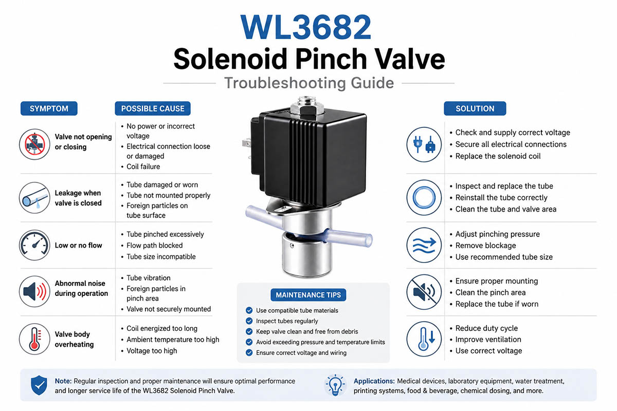 Solenoid Pinch Valve Troubleshooting guide