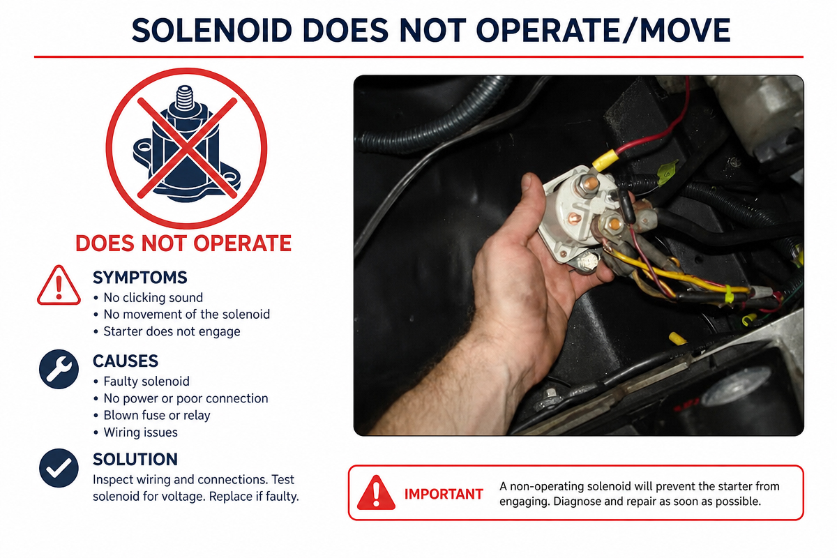 The Solenoid Does Not Operate solution guide