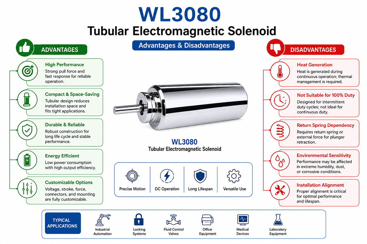 Benepisyo at Disbentaha ng Tubular Electromagnetic Solenoid
