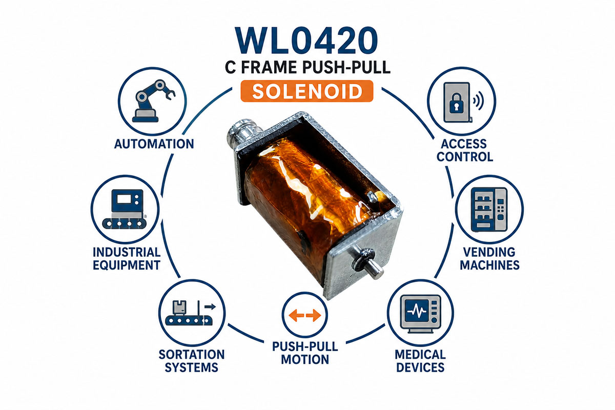 WL0420 C Frame Push-pull Solenoid Pang-industriya na Aplikasyon