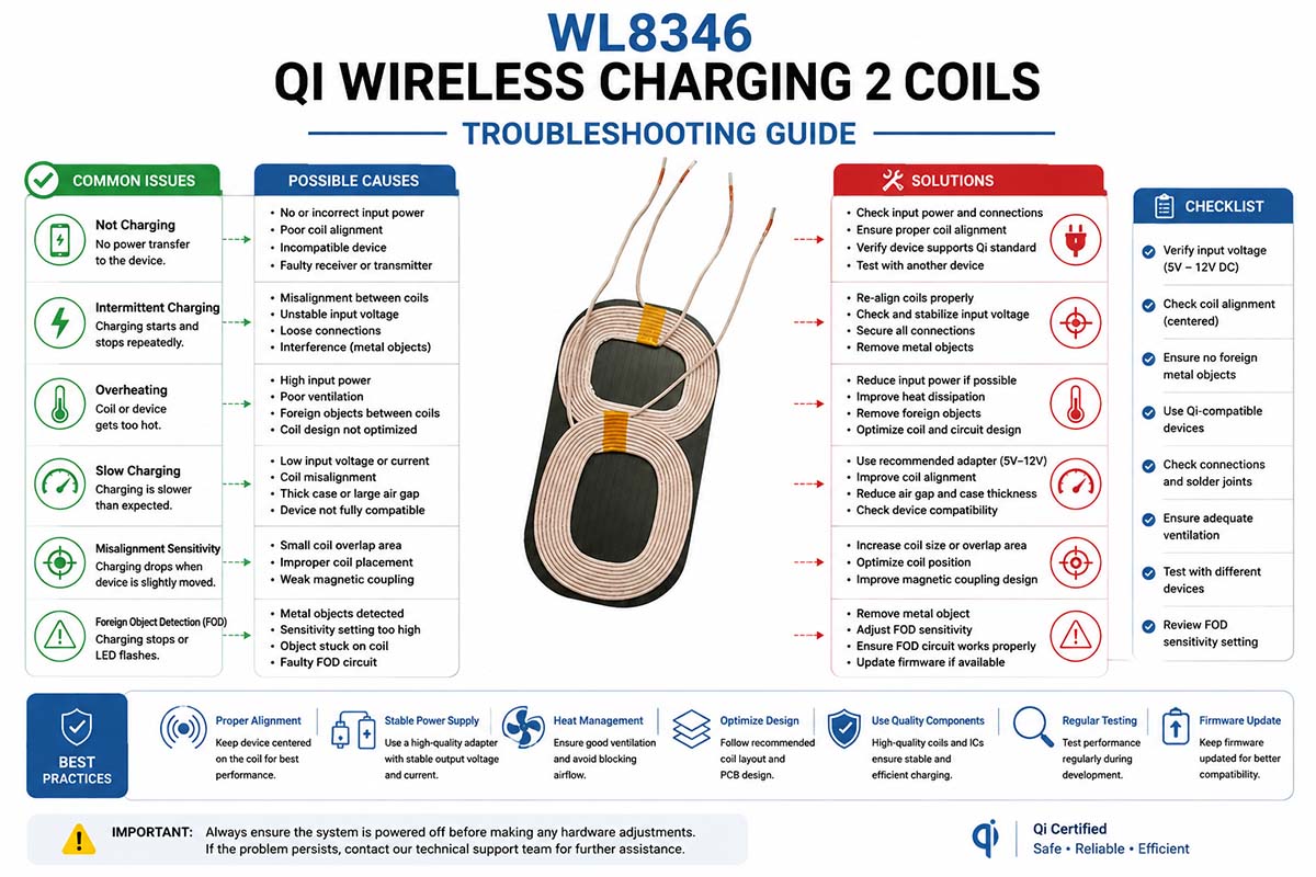 Wireless Charging Coir Trouble shooting Guide