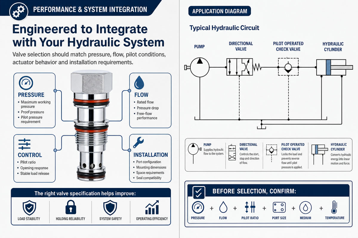 Pilot Operated Check Valve Selection for Machine Safety