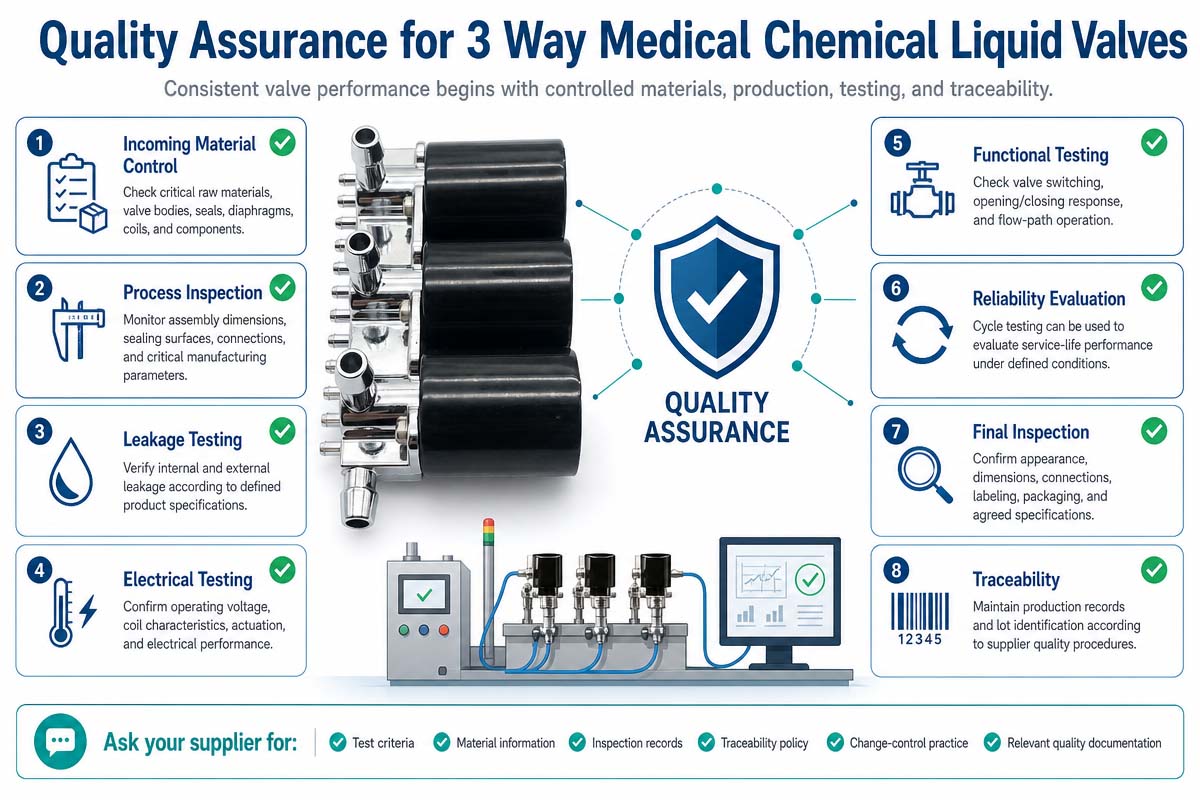 Way Medical Chemical Liquid Valves Quality Assurance