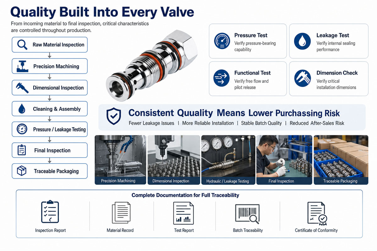 Pilot Operated Check Valve for Hydraulic Motion Control
