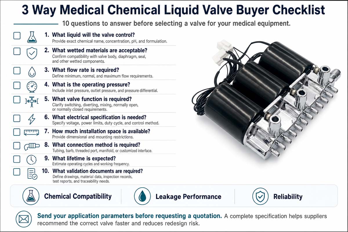 3 Way Medical Chemical Liquid Valve Buyer Checklist