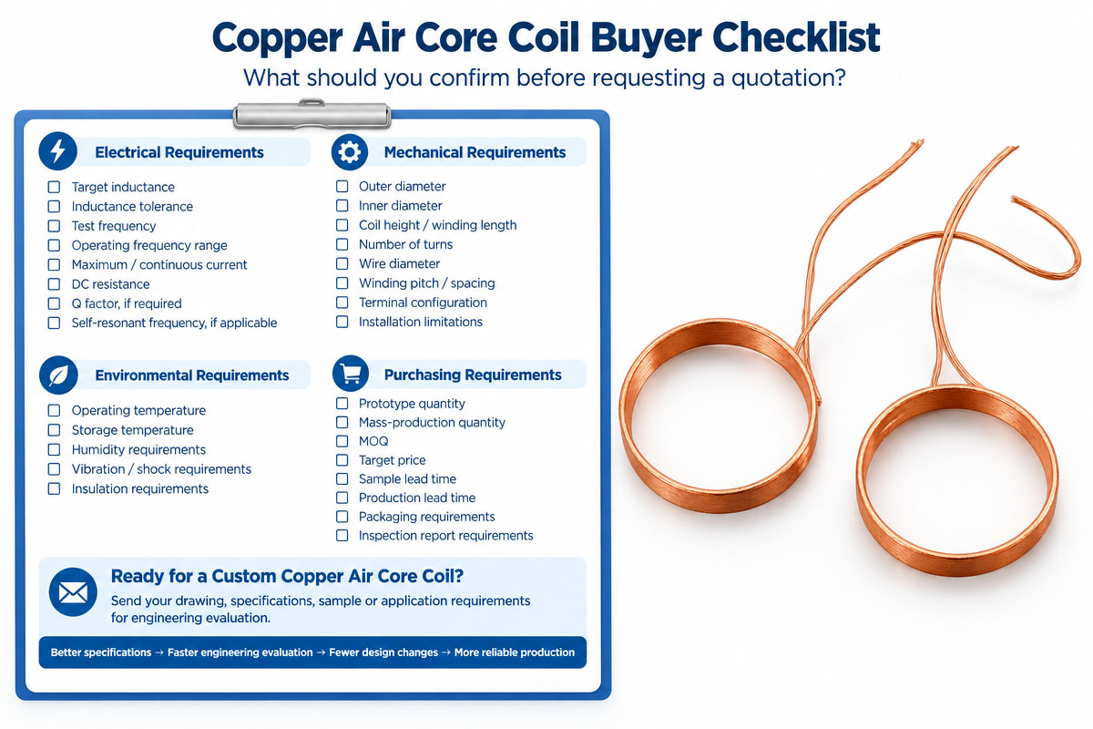 Custom Copper Air Core Coil Buyer Checklist Guide