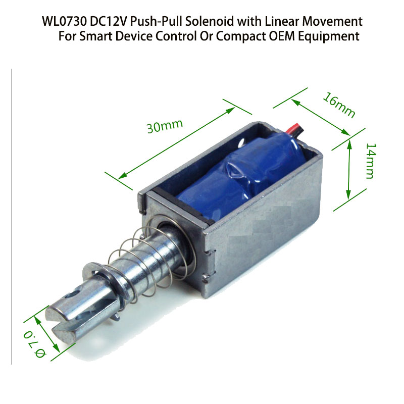 12V Mini Push-Pull Solenoid for Industrial Automation