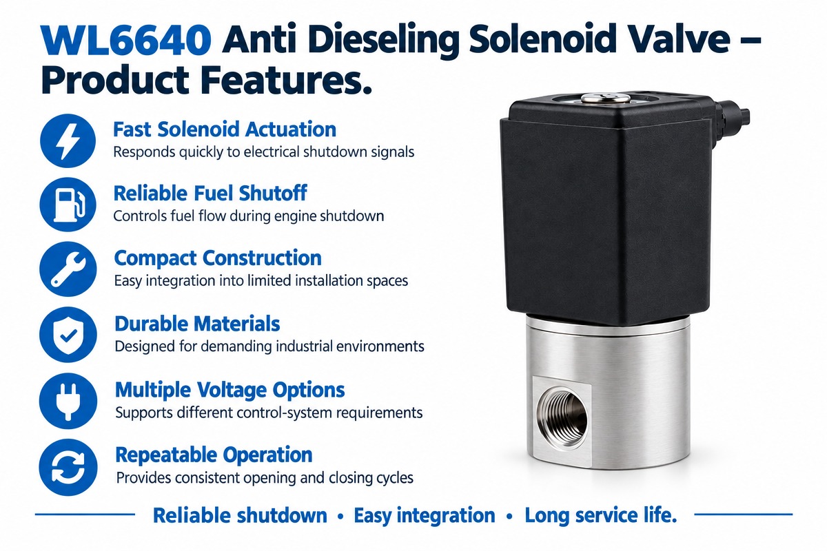 Anti Dieseling Solenoid Valve for Engine Protection