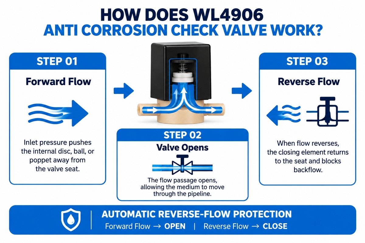 Anti Corrosion Check Valve for Aggressive Fluid Media