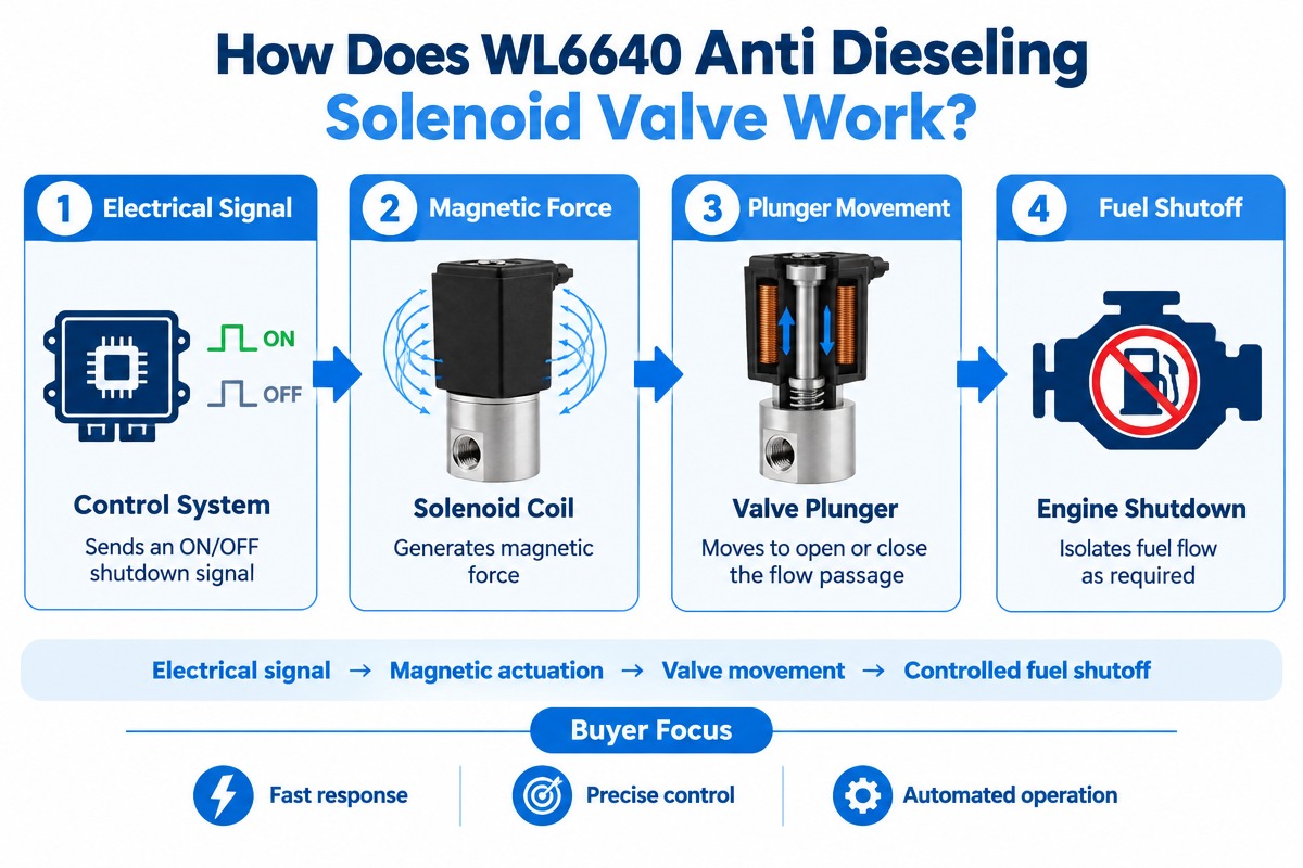 Anti Dieseling Solenoid Valve for Generator Fuel Systems