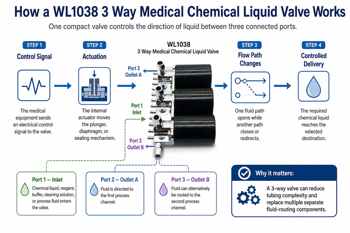 3 Way Medical Chemical Liquid Valve Working Principle Explained