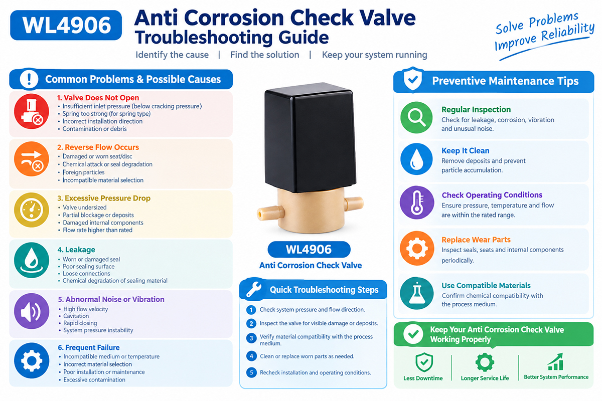 Anti Corrosion Check Valve Troubleshooting Guide