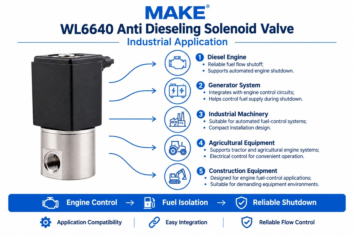 Anti Dieseling Solenoid Valve for Engine Safety Control