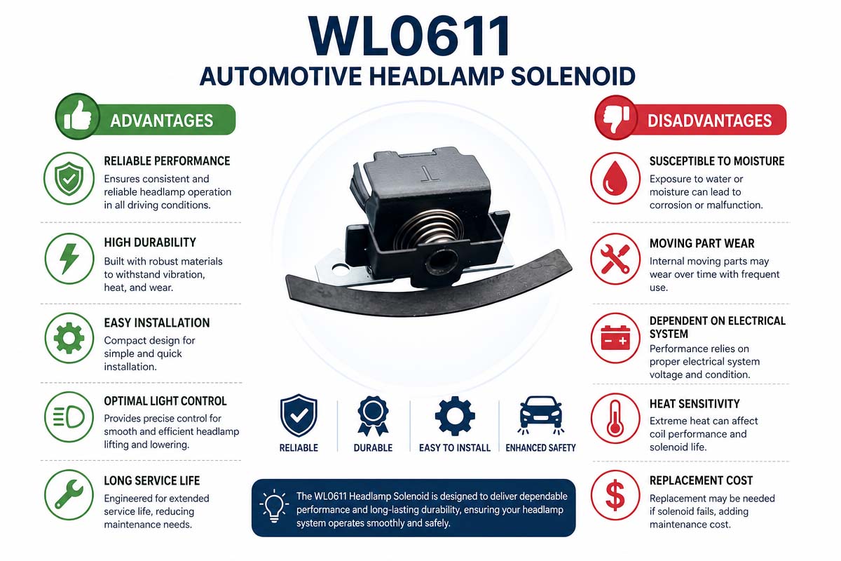 Automotive Headlamp Solenoid Advantage and Disadvantage
