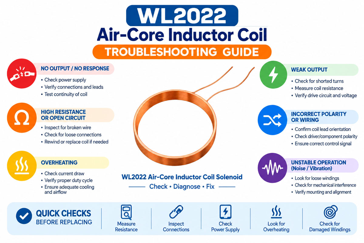 Custom Air-Core Inductor Coil Troubleshooting Guide