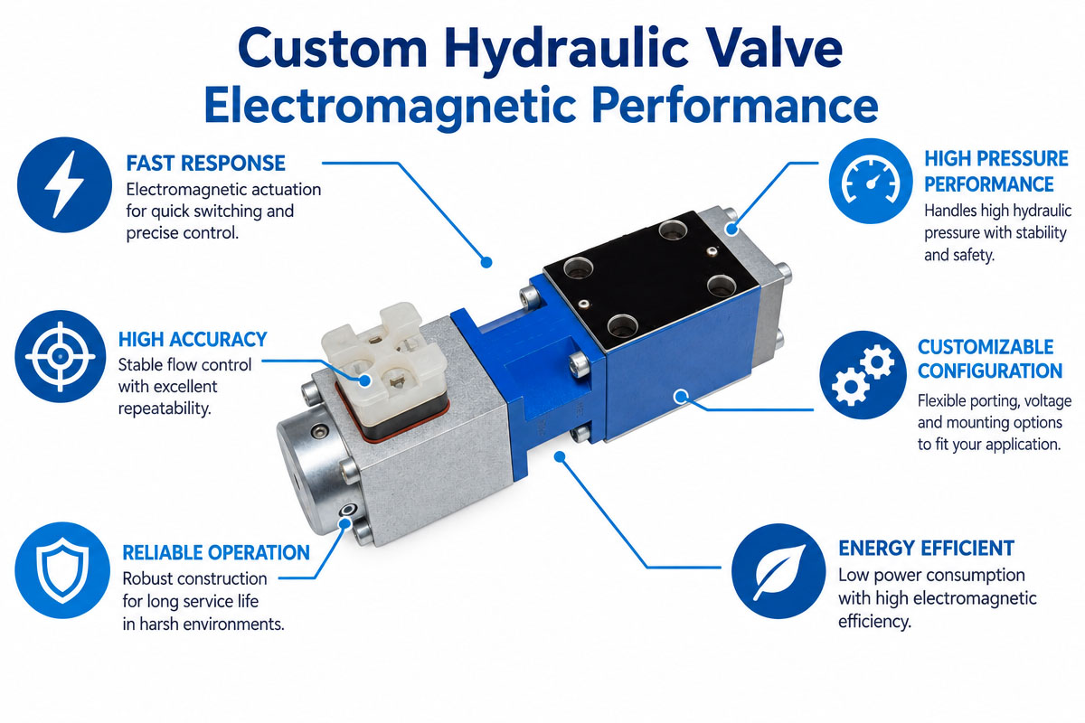 Custom Hydraulic Valve Electromagnetic Performance
