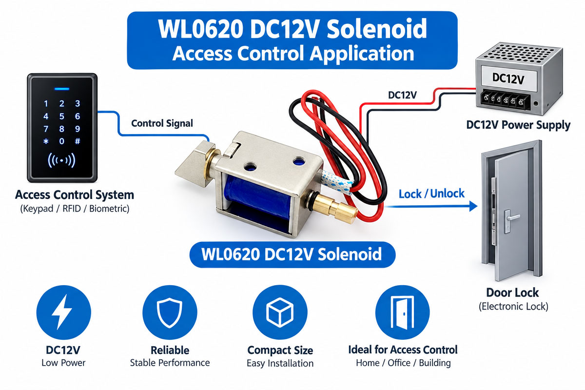 DC12V Solenoid Lock Access Control Application